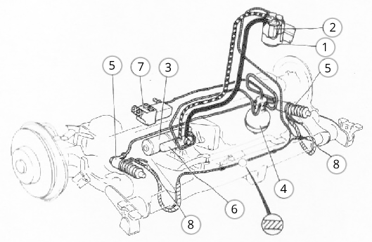 Peugeot 405 4x4, suspension